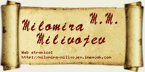 Milomira Milivojev vizit kartica